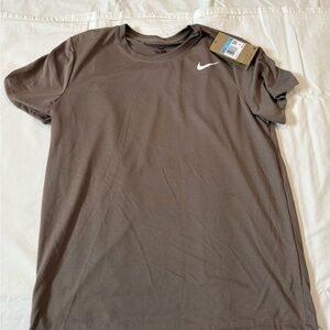 Nike Taupe Short Sleeve Tee Minimalist Design